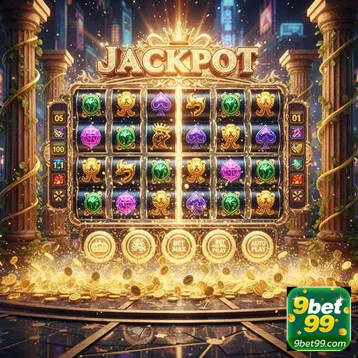 Imagem de jogo de slots jackpot no 9bet99, onde a sorte é a chave para grandes prêmios.